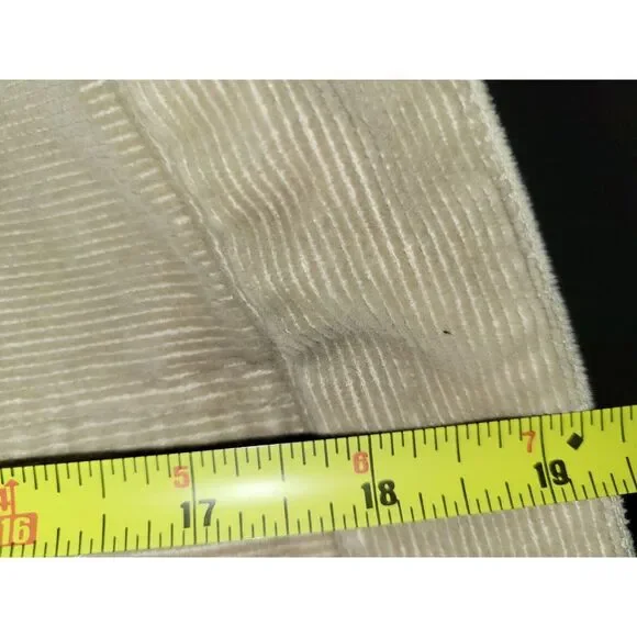 Finesse‎ Corduroy Sherpa Beige Snap Short Jacket Size Medium 90s Y2k Retro - Picture 11 of 16